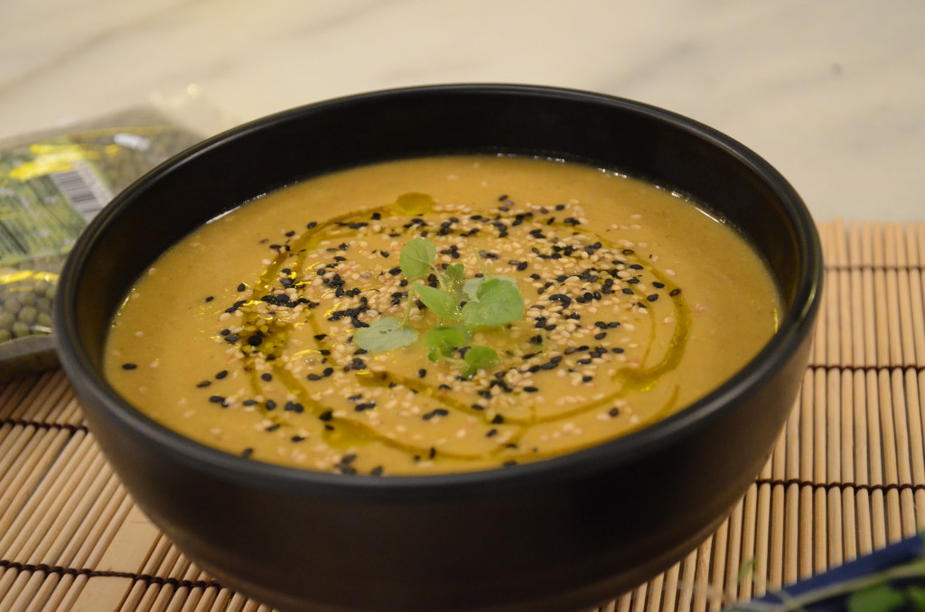 Receita de creme de feijão mungo e sopa de legumes